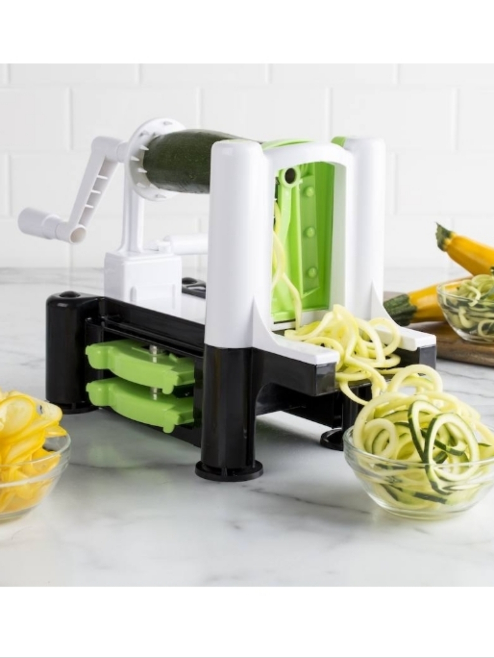 PADERNO SPIRAL SLICER with BOX 3 STAINLESS STEEL BLADES NON SLIP FEET